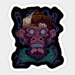 Fashion Monkey street art Sticker